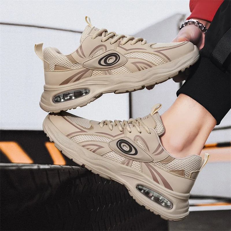 Men's breathable casual sports shoes Four seasons new soft sole non-slip outdoor racing running shoes student speed sports shoes