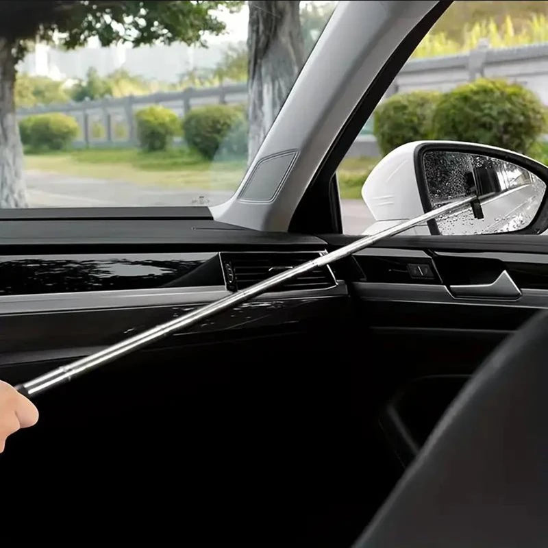 SEAMETAL Car Rearview Mirror Wiper Telescopic Soft Handle Auto Glass Cleaning Tools Defogger Brush Wiper Blade Car Accessories