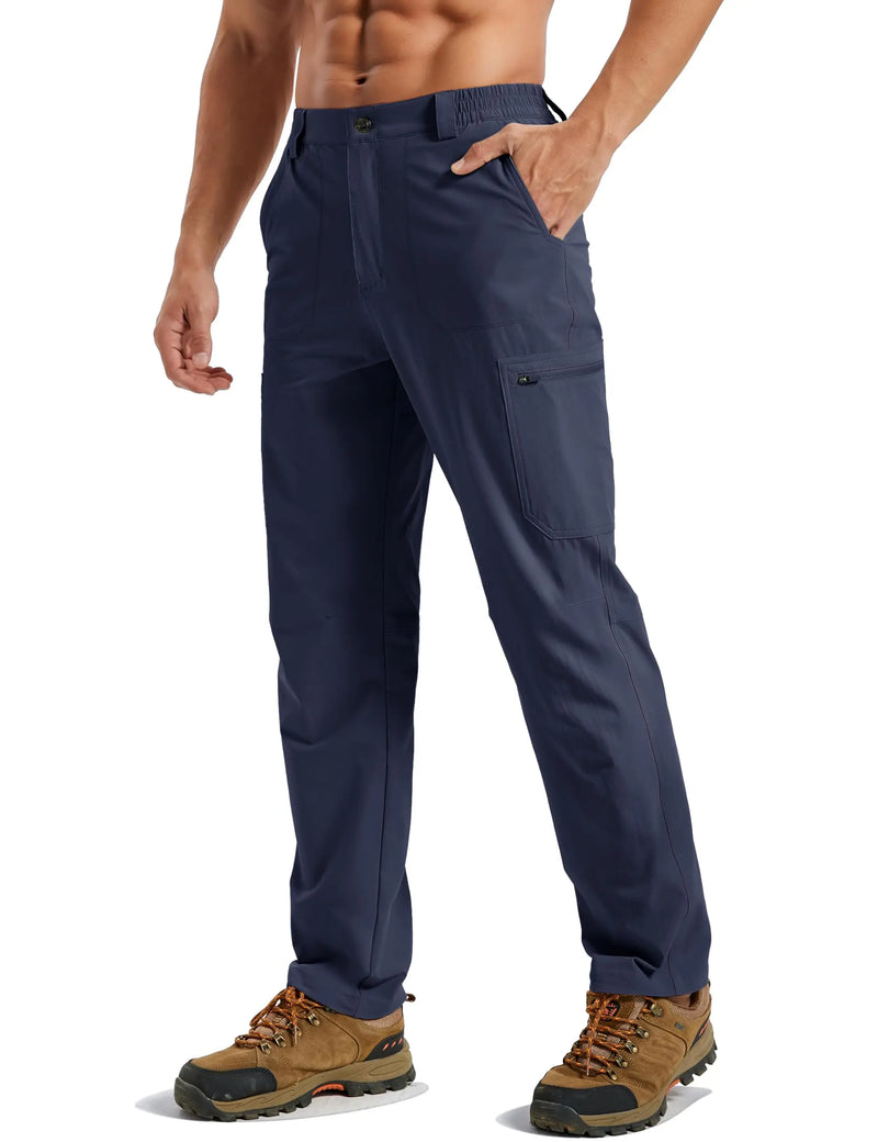 TACVASEN Men's Hiking Quick Dry Lightweight Pant Waterproof Breathable Outdoor Fishing Pants Summer Casual Tactical Trouser