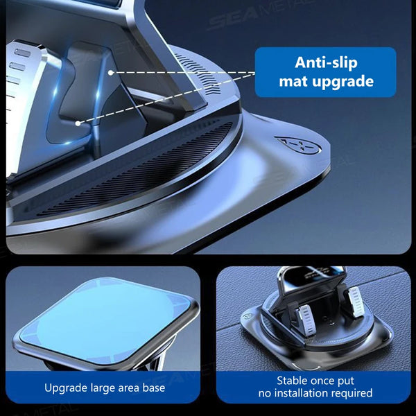 SEAMETAL Universal Car Phone Holder Mobile Phone Bracket Anti-Slip Auto Dashboard Phone Mount GPS Stand in Car for Xiaomi Iphone
