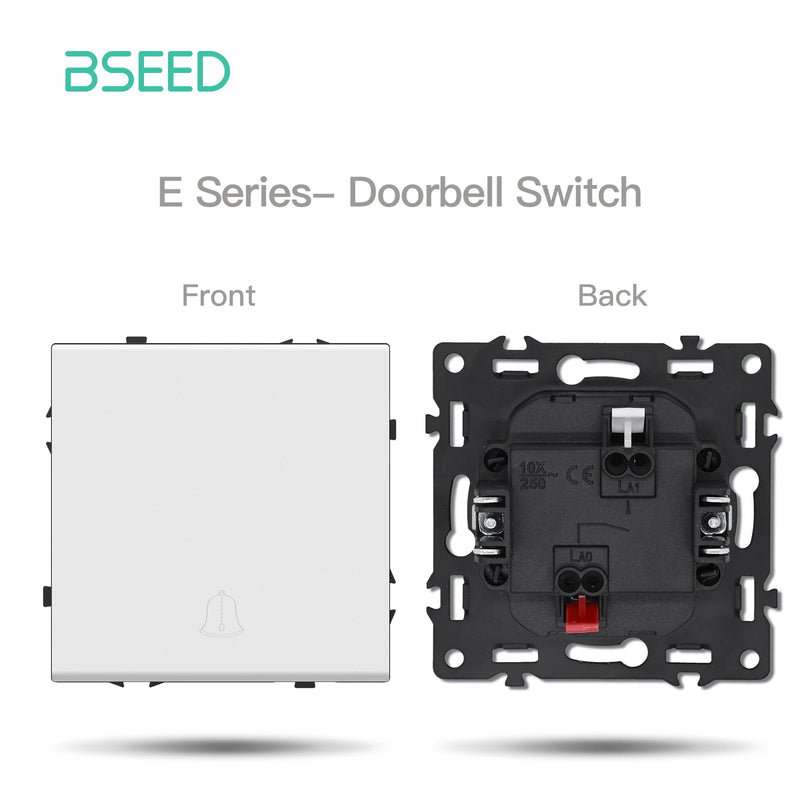 BSEED Wall Button Switch 1/2Gang USB Type-C Wall Socket Module Part Internet TV Telephone Socket Plastic Frame DIY Function Part