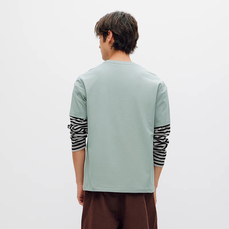 Semir Men T shirt Solid Color Crew Neck Knit Comfortable Versatile Casual Top 2026 Summer Simple Daily Clothes