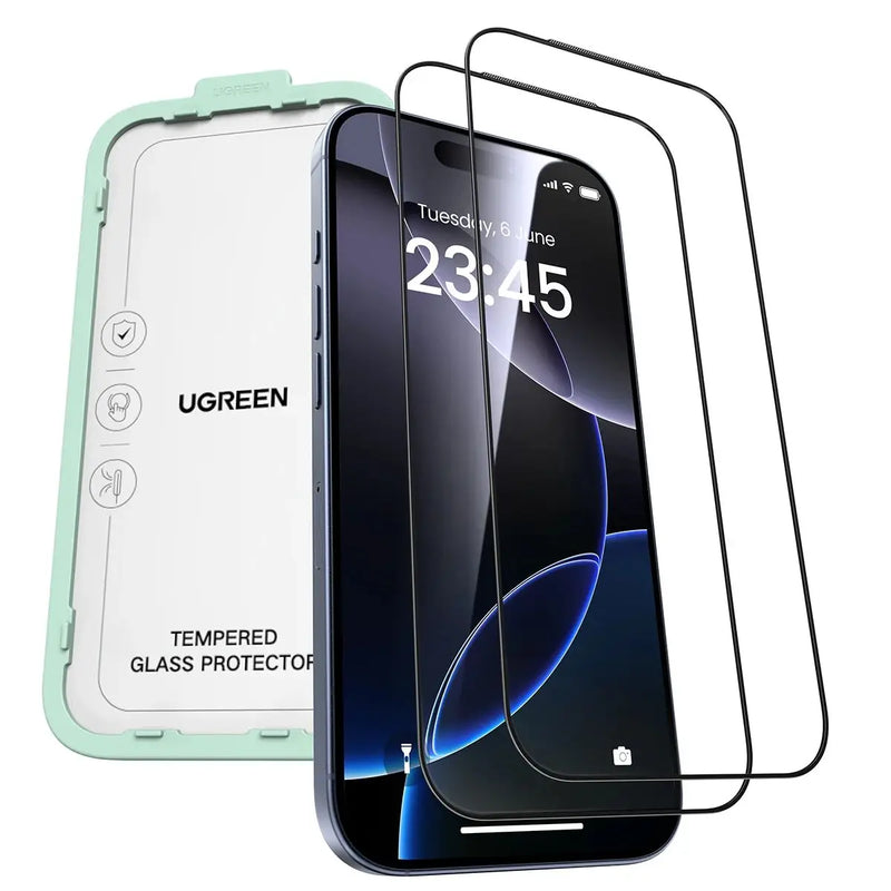 UGREEN 2pcs for iPhone 17 Pro Max Screen Protector for iPhone 17 Air Tempered Glass for iPhone Glass 3D Films
