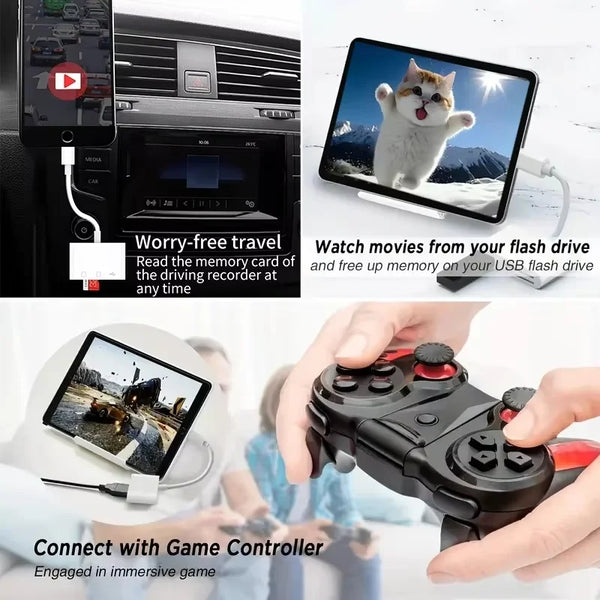 3-in-1 Card Reader Adapter Type C To SD TF Memory Card Reader USB Type C OTG Converter For Huawei Samsung Xiomi Phone Tablet