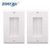 ZoeRax Brush Wall Plate Cable Pass Through, Single Gang Decorator Wall Cover for Low Voltage Cables, In-Wall Cable Management