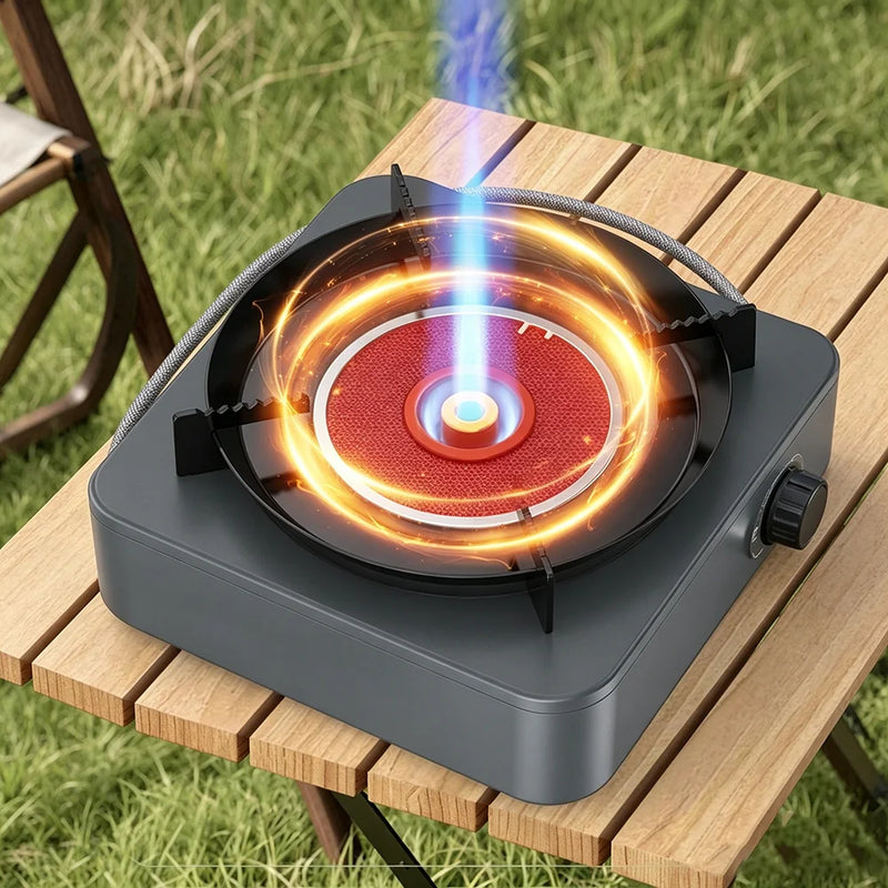 Infrared Stove Double-Core 5000W High-power  Portable Lightweight Gas Burner Split Cassette Stove Outdoor Camping  Picnic Hiking