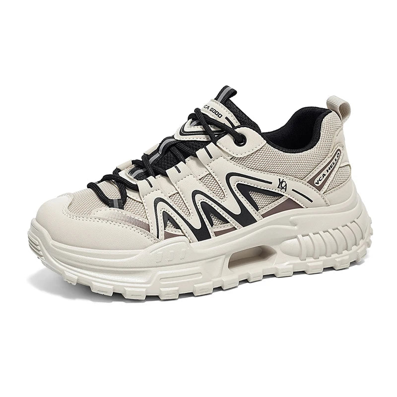 Men's platform casual shoes four seasons breathable light soft-sole comfort walking shoes fashion Joker outdoor running sneakers