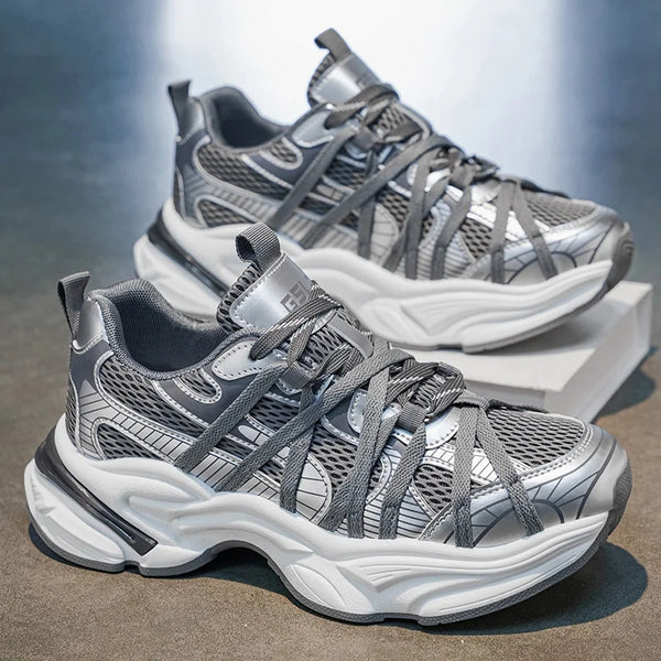 Chunky sneakers four seasons new Men's breathable light soft-sole anti-slip comfort outdoor casual walking sports running shoes