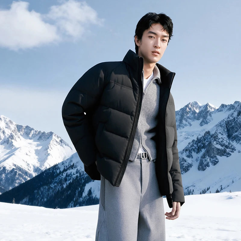 Semir Unisex Puffer High Loft Down Stand Collar Warm Fit Waterproof Windproof Stain Resistant 2026 Couple Style Outerwear