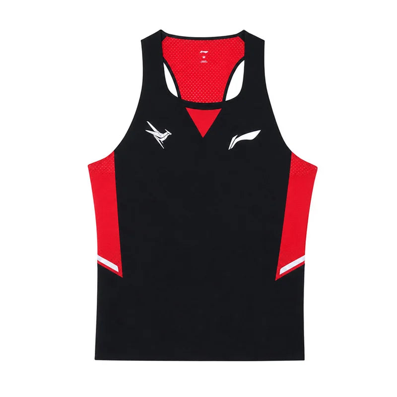 អាវកាក់រត់ប្រណាំងបុរស Li-Ning Dragonflight សាច់ក្រណាត់តឹង 83.3% ប៉ូលីអេស្ទ័រ 11.7% អេឡាស្ទីន 5% ប៉ូលីអាមីត LiNing Sports Vest AAYW199