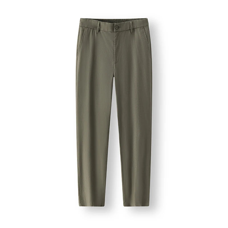 Semir Men Pants Solid 2026 Ankle Length Tapered Elastic Waist Urban Casual Everyday Style Soft Comfortable Daily Wear Trendy