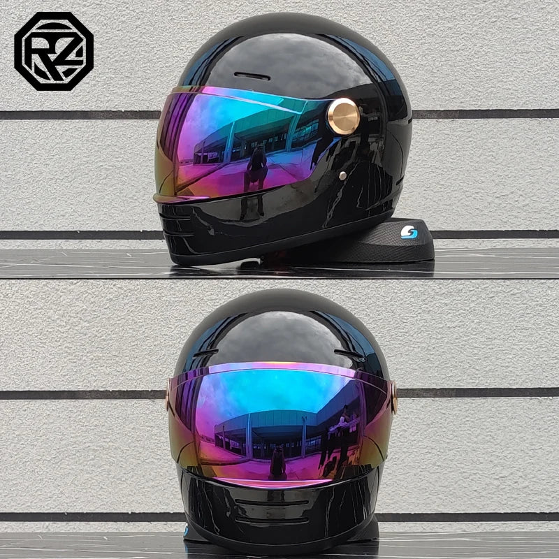 ORZ motorcycle helmet retro cruise full helmet personalized ghost knight helmet ABS material