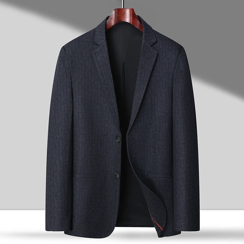 Asian Size Men's Suit Jacket, Single Breasted V-Neck Coat, Business Casual Office Blazer, Purple Blue Gray Black 5XL 6XL 7XL 8XL