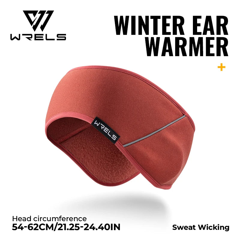 WRELS Ear Muffs Fleece Thermal Ear Covers Headband Reflective Windproof Winter Outdoor Men Women Running Ski Cycling Ear Warmer