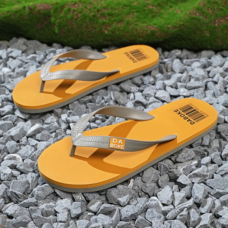 Flip-flops summer new men's breathable light quick-dry Pool beach shoes soft-sole non-slip comfortable outdoor casual slippers