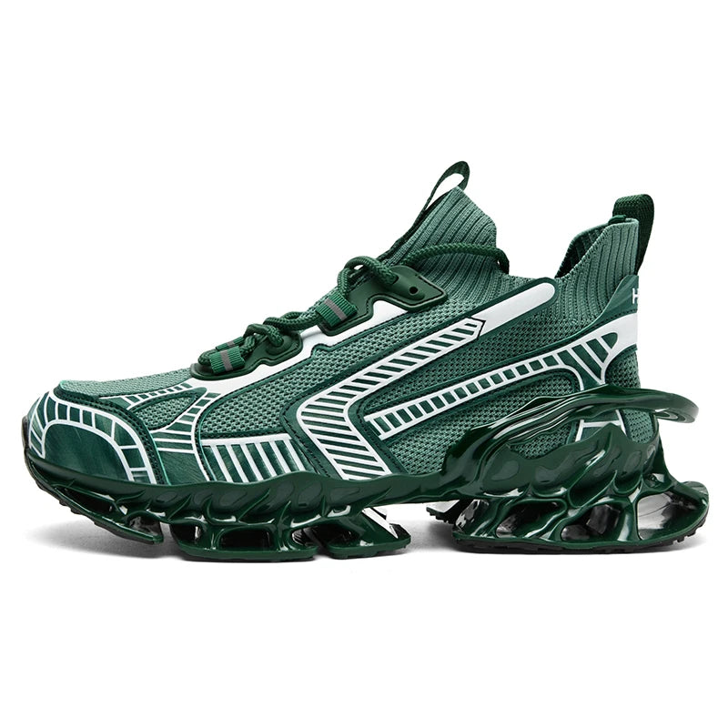 Men Sneakers Fashion Mesh Breathable Light Spring Outdoor Walking Tennis Shoes 2026 New Soft Thick Sole Rebound Running Shoes