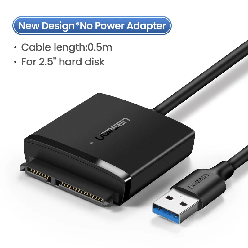 UGREEN SATA to USB Adapter USB 3.0 2.0 to Sata 3 Cable Converter Cabo For 2.5 3.5 HDD SSD Hard Disk Drive Sata to USB Adapter