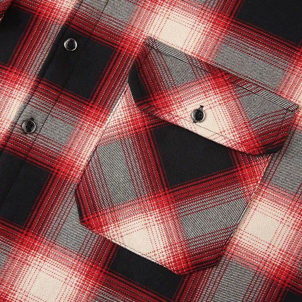 New Winter Men's Long-Sleeve Hooded Fleece Shirt—a Stylish, Casual, and Warm Plaid Shirts.