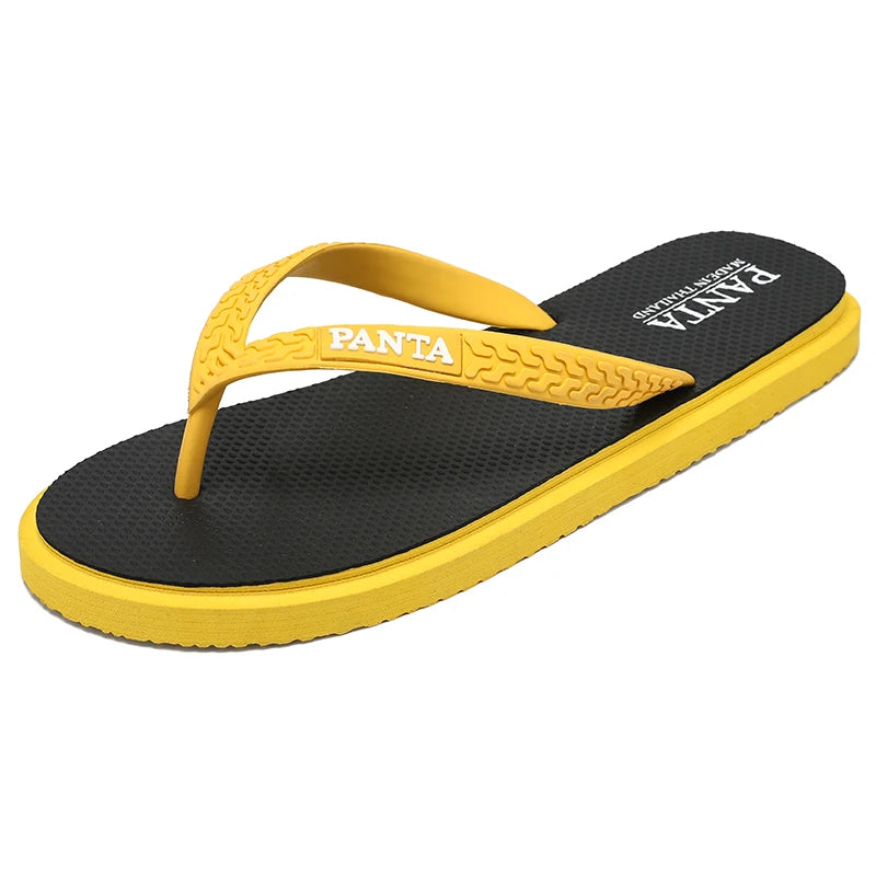 Flip-Flops Summer Men's Breathable Lightweight Quick-Dry Beach Slippers Soft-Soled Non-Slip Comfortable Outdoor Casual Slippers