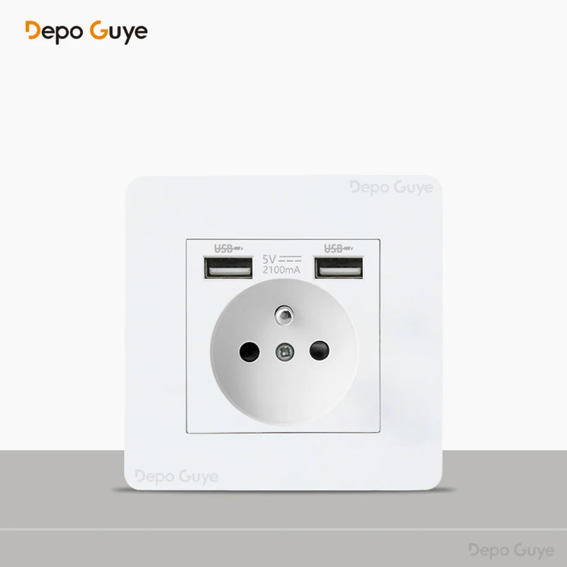 Toggle Switch White Stainless Steel Panel Retro Lever Switch AC110-250V 1 2 3 4Gang 2Way Wall light Switch Dual EU/France Socket