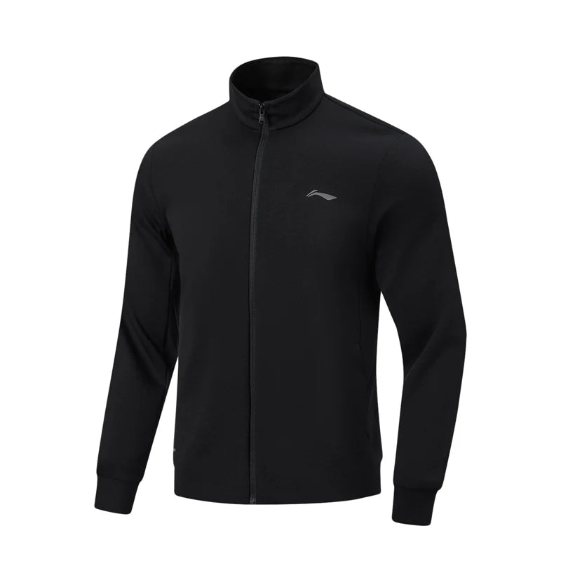 អាវបុរស Li-Ning ដែលគ្មានមួក LN DRY អាវកីឡាមានផាសុកភាព ប្រឆាំងនឹងឋិតិវន្ត អាវដៃវែងសម្រាប់ហាត់ប្រាណ LiNing AFDW935
