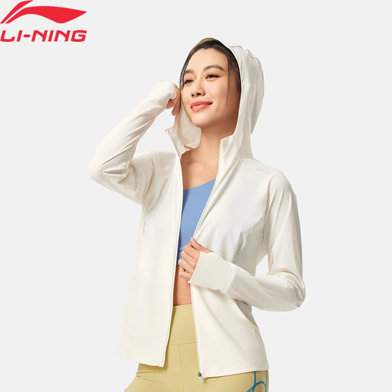 អាវកីឡា Li-Ning សម្រាប់នារី ធន់នឹងការពាក់ មិនកក ផលិតពីប៉ូលីអាមីត ៨៦% អេឡាស្តង់ ១៤% មានខ្យល់ចេញចូលបានល្អ AFDV286