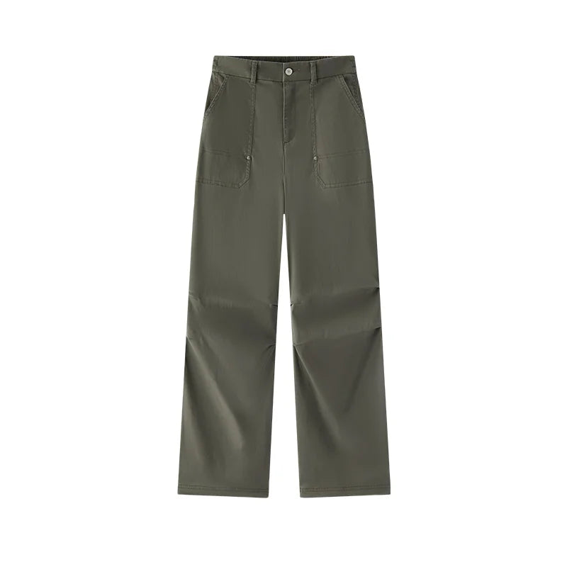Semir WideLeg Pants Soft Texture ElasticWaist Women Spring Casual Fashion Trend StreetStyle Outdoor Workwear Comfortable New
