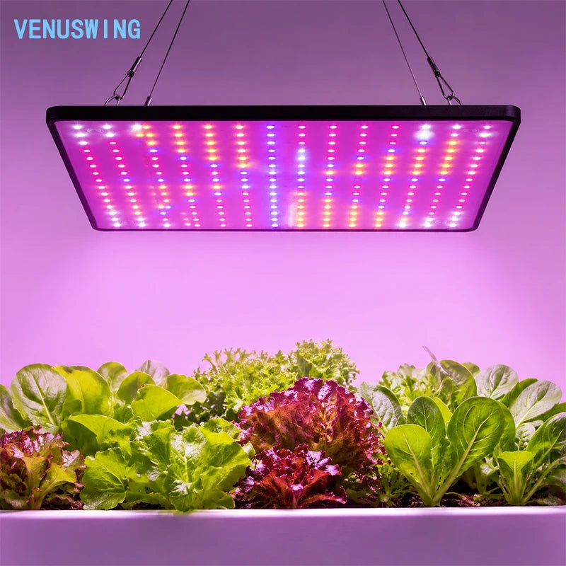 អំពូល LED ពេញវិសាលគម phytolamp EU ដោត Ultrathin រុក្ខជាតិដុះចង្កៀងលួសព្យួរដែលអាចលៃតម្រូវបាន ចង្កៀងដាំដុះរុក្ខជាតិ ចង្កៀងការ៉េ ពន្លឺលូតលាស់