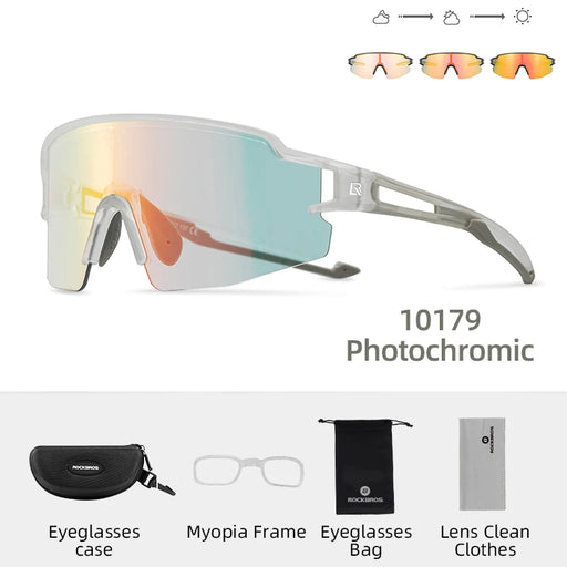 ROCKBROS Cycling Glasses Polarized UV400 Protection Bicycle Sunglasses Men Women Photochromic MTB Road Bicycle Goggles Eyewear 10179 Photochromic CHINA