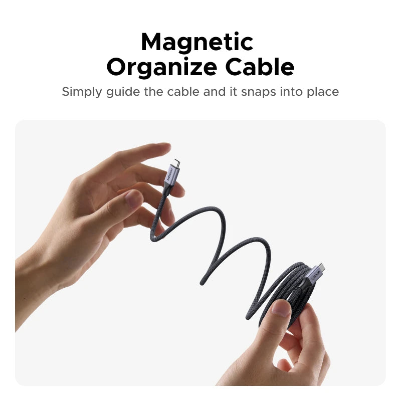 UGREEN 240W PD3.1 USB C Cable Magnetic Collect Braided E-Marker Fast Charging Cord for iPhone 17 16 MacBook iPad Samsung Laptop