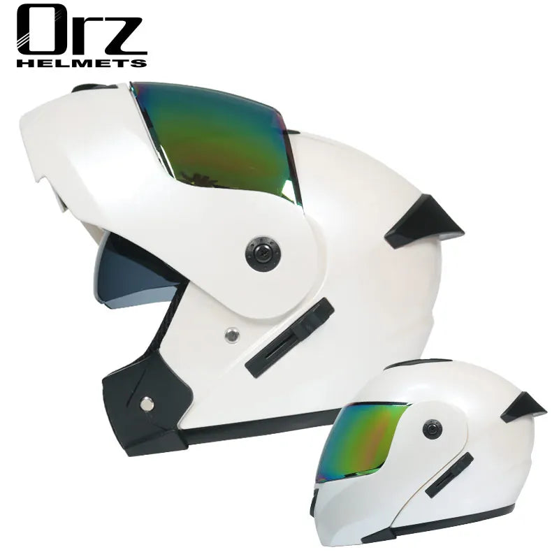 Dual Visors Helmets Modular Motorcycle Helmet Flip up Open Full Face Helmet Moto Casque Casco Motocicleta Capacete