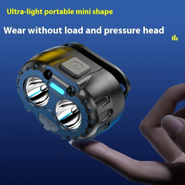ចង្កៀងមុខ LED សម្រាប់នេសាទដែលអាចសាកបានសម្រាប់បោះតង់ ចង្កៀងមុខសម្រាប់ធ្វើការ 3 របៀបភ្លើងសម្រាប់នេសាទ បោះតង់ ឡើងភ្នំ