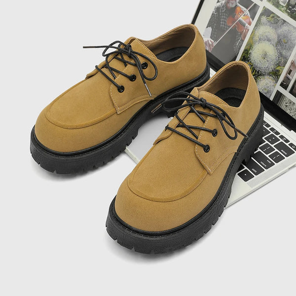 Men's Big Head American Retro Thick-Sole High Casual Shoes Four Season New Soft-Sole Non-Slip Outdoor Joker Sports Walking Shoes