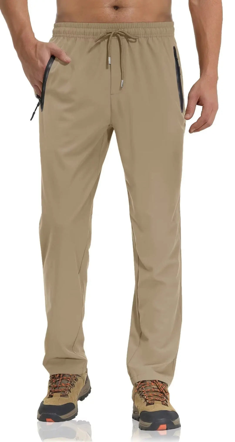 TACVASEN Summer Quick Dry Joggers Hiking Pants Mens Lightweight Casual Running Pants Drawstring Fitness Sports Gym Sweatpants