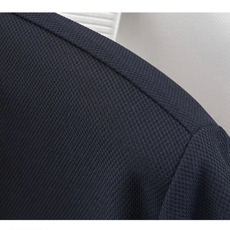 Men's Cotton Spandex Polo Shirt - Comfortable Stretch Short Sleeve with Contrast Collar & Hidden Button Placket