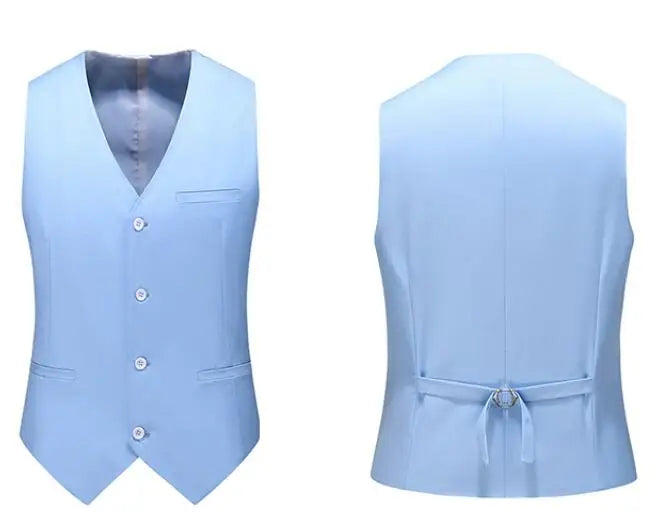 Asian Size Men's Sleeveless Vest, Single-breasted V-neck Vests Jacket, 26 Colors Can Choose From Waistcoat.