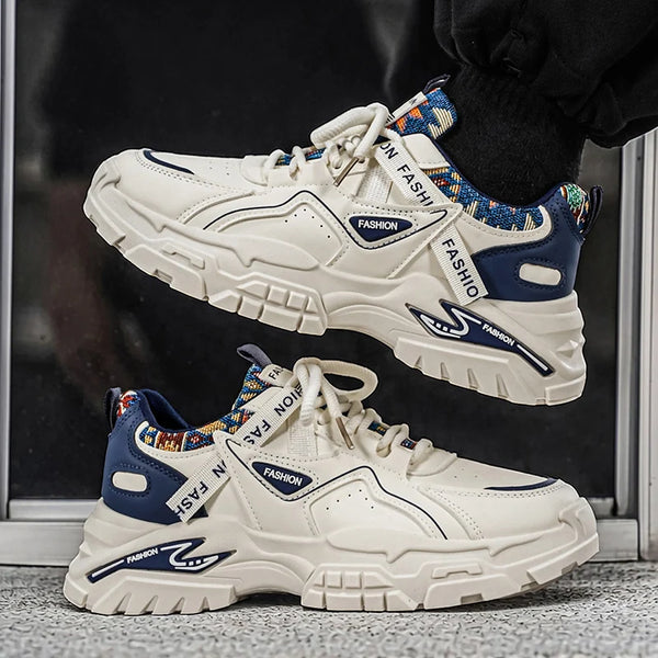 Chunky sneakers four seasons new Men's breathable light soft sole comfort running outdoor students fashion casual sports shoes