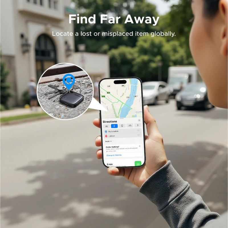 UGREEN FineTrack (iOS Only)Air Tracker Tags, 1-Year USB-C Rechargeable Battery Bluetooth Tracker Compatible with Apple Find My