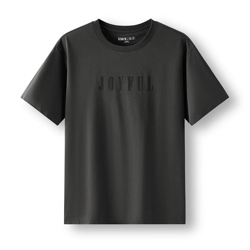 Semir Mens Tshirt 2026 Knitted Inner Wear Printed Crew Neck New Style Versatile Casual Soft Daily Wear