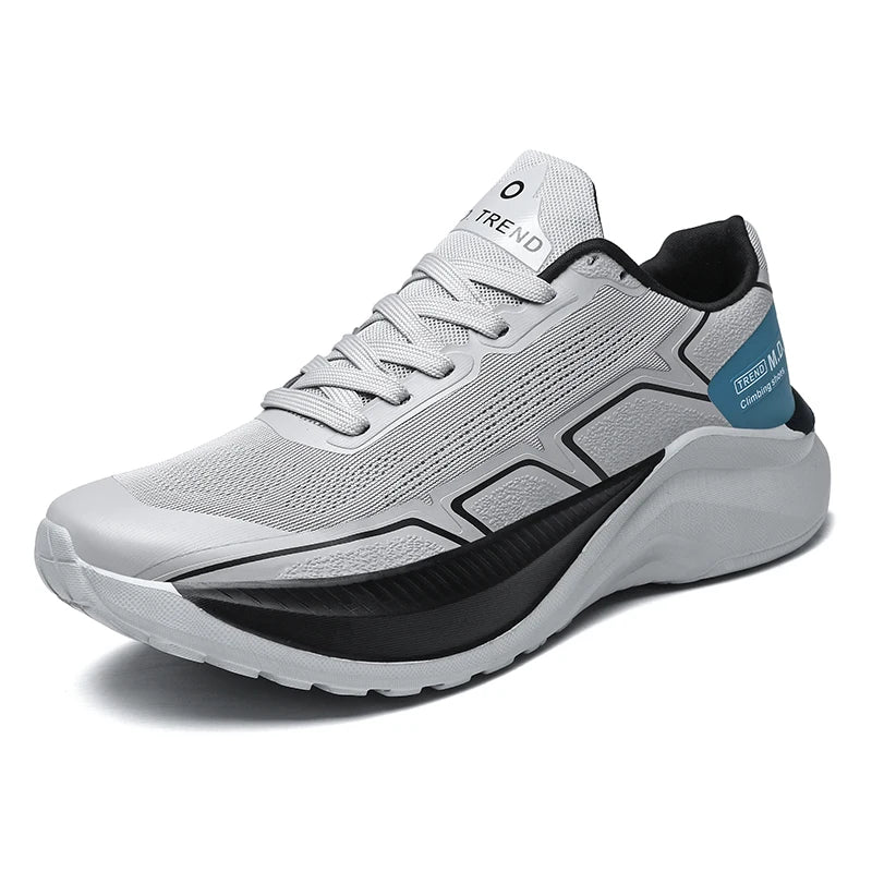 Mens Running Shoes 2026 New Trendy Mesh Breathable Lightweight Cushioning Daily Leisure Fashion Lace-up Sneakers for Men