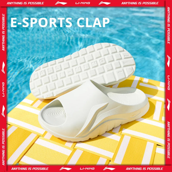 ស្បែកជើង Li-Ning Unisex E-SPORTS CLAP ទម្ងន់ស្រាល ខ្យល់ចេញចូលបានល្អ កែងក្រាស់ រចនាបថ LiNing ទន់ ទាន់សម័យ AGAW007