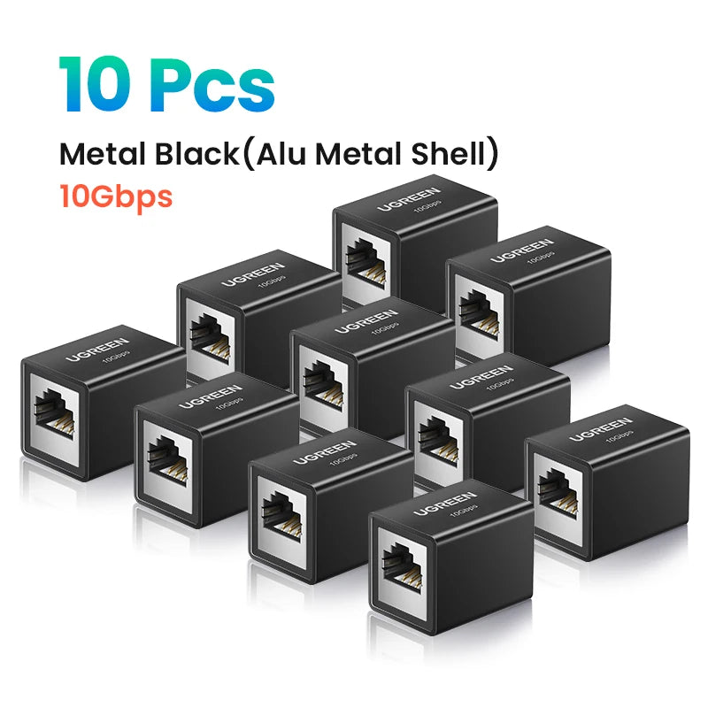 UGREEN RJ45 Connector 10Gbps Network Extender Extension for Cat8 Cat7 Cat6 Ethernet Cable Adapter Gigabit Female to Female