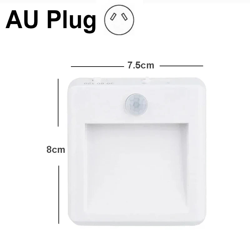 LED Night Light With Motion Sensor EU US UK AU Plug Lamps Children'S Night Lights For Bedside Table Bedroom Stair Kitchen