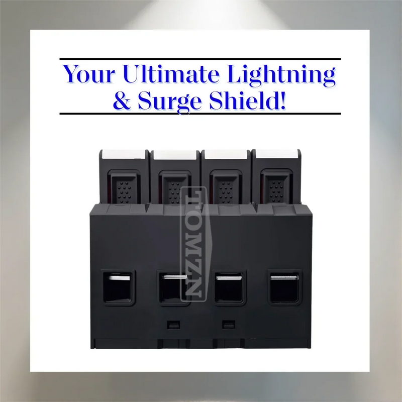 TOMZN TZG40-B/C/D DIN Rail SPD, 1P-4P, PA66, 110/220V AC, 10-30kA, T2 Pluggable New Type – Office & PC Lightning Protection