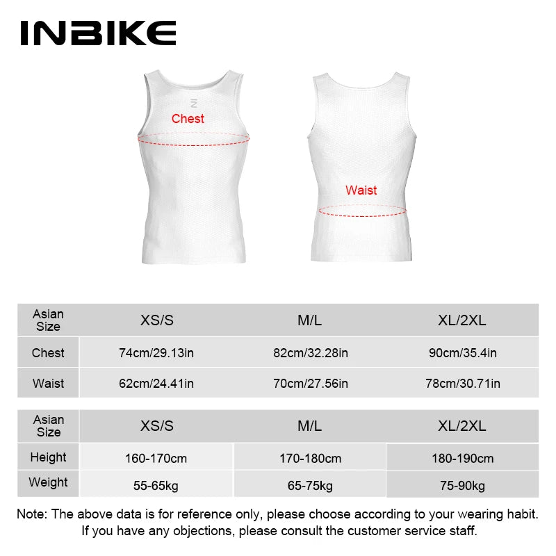 INBIKE Cycling Base Layer for Men Quick Dry Bicycle Vest Top Tank for Riding Cycling Road Bike Undershirt Mesh Underwear Clothes