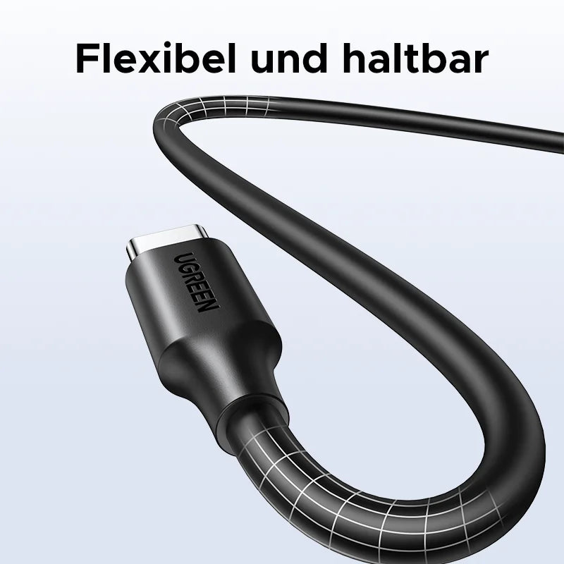 UGREEN PD60W USB C to USB C Cable for iPhone 17 16 MacBook Air Laptop iPad Samsung Xiaomi Poco Fast Charging 5A 3A Type-C Cable