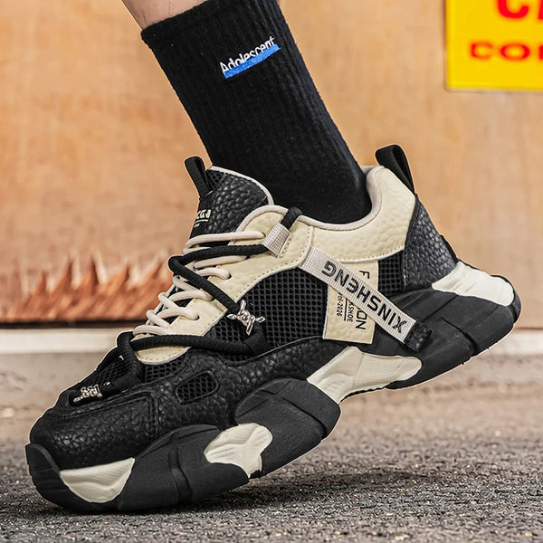 Chunky sneakers Men's breathable casual shoes four seasons new lightweight soft-sole comfort outdoor speed sports running shoes