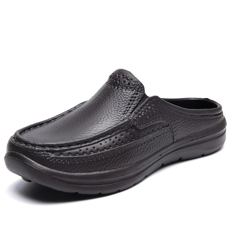 Men's shoes spring and summer new breathable waterproof non slip oil resistant soft soles fashion casual chef shoes driving shoe