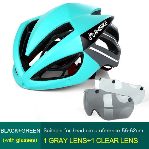 INBIKE Light Bicycle Helmet Safe Hat For Men Women Ultralight MTB Bike Helmet with Taillight Sport Riding Cycling Helmet IH19301