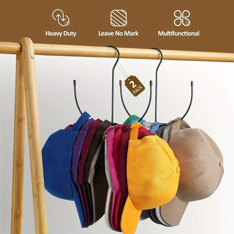 1pc Durable Stainless Steel Hat Rack - Holds 20+ Caps, Space-Saving Design, Easy Install for Closet & Door